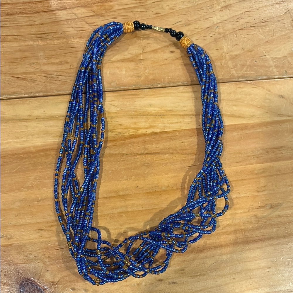 Blue Beaded Necklace